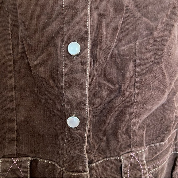 Zoey Girl Cotton Corduroy Dress w/Pearl buttons & Embroidery detail - Size 6 EUC - Picture 5 of 7